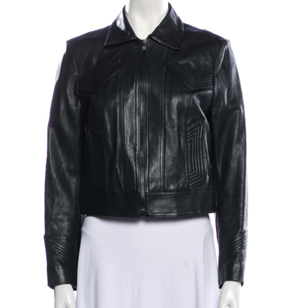 Saint Laurent Cropped Leather Jacket